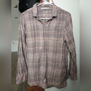 Woolrich Pink and Brown Plaid Shirt